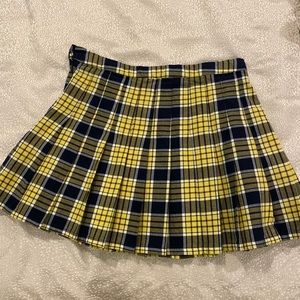 Plaid Yellow Skirt